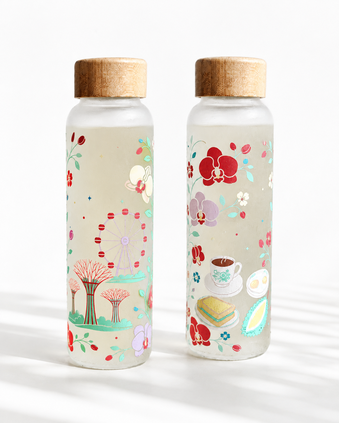 Singapore Edition Colour-Changing Glass Bottle